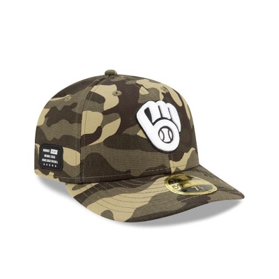 Milwaukee Brewers Gorra | New Era MLB Armed Forces Weekend Low Profile 59fifty Fitted Cap Mexico - Verdes